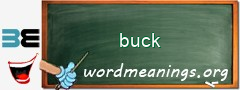 WordMeaning blackboard for buck